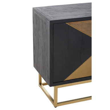 Orsina Siena Three Door Sideboard – Natural Oak Geometric Cabinet