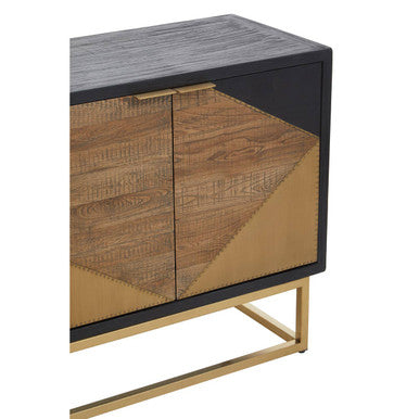 Orsina Siena Three Door Sideboard – Natural Oak Geometric Cabinet