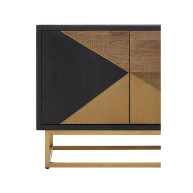 Orsina Siena Three Door Sideboard – Natural Oak Geometric Cabinet