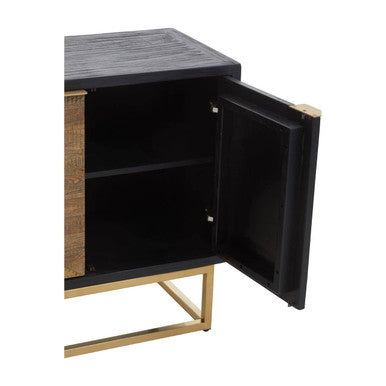 Orsina Siena Three Door Sideboard – Natural Oak Geometric Cabinet