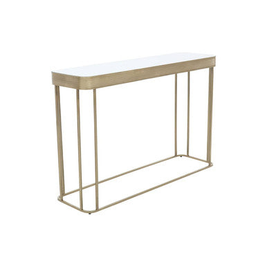 Orsina Ella Gold Console Table – Mirrored Top Stainless Steel Entryway