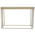 Orsina Ella Gold Console Table – Mirrored Top Stainless Steel Entryway