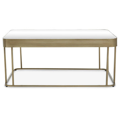 Orsina Ella Gold Coffee Table – Mirrored Top Rectangular Metal Frame