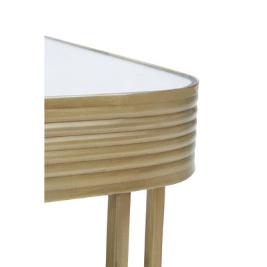 Orsina Ella Gold Coffee Table – Mirrored Top Rectangular Metal Frame