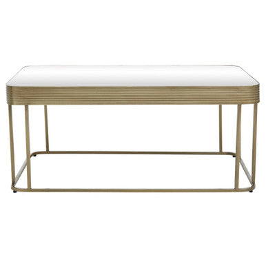 Orsina Ella Gold Coffee Table – Mirrored Top Rectangular Metal Frame