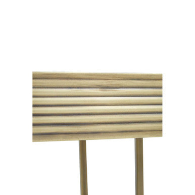 Orsina Ella Gold Side Table – Mirrored Top with Textured Edge