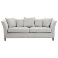Orsina Sutton 3 Seater Grey Fabric Sofa – Modern Upholstered Couch
