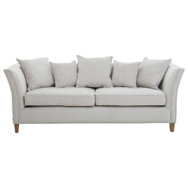 Orsina Sutton 3 Seater Grey Fabric Sofa – Modern Upholstered Couch