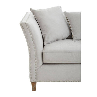 Orsina Sutton 3 Seater Grey Fabric Sofa – Modern Upholstered Couch