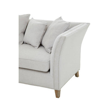 Orsina Sutton 3 Seater Grey Fabric Sofa – Modern Upholstered Couch