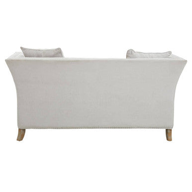 Orsina Sutton 2 Seater Grey Fabric Sofa with Stud Detail – Modern