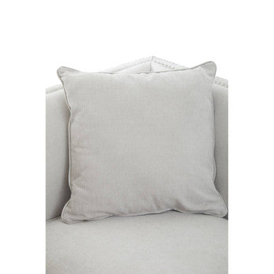 Orsina Sutton 2 Seater Grey Fabric Sofa with Stud Detail – Modern