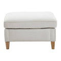 Orsina Sutton Grey Fabric Footstool – Square Upholstered Ottoman Stool