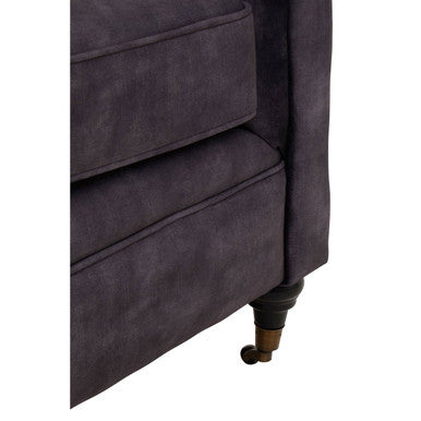 Orsina Sabrina 2 Seater Grey Velvet Sofa | Button Tufted Loveseat