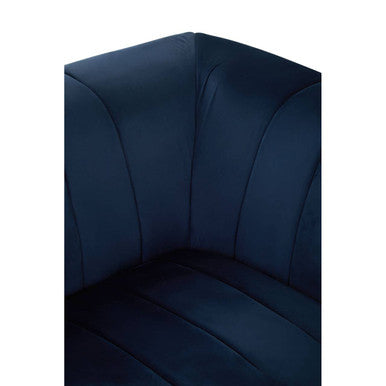 Orsina Siena 3 Seater Midnight Blue Velvet Sofa with Channel Tufting