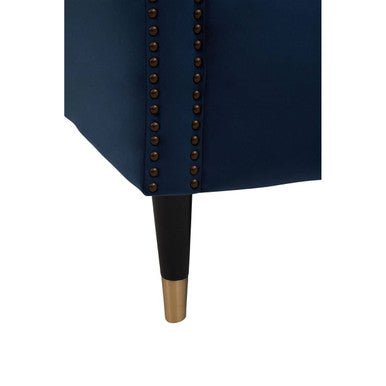 Orsina Siena 2 Seater Midnight Blue Velvet Sofa | Channel Tufted