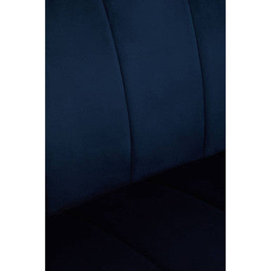 Orsina Siena 2 Seater Midnight Blue Velvet Sofa | Channel Tufted