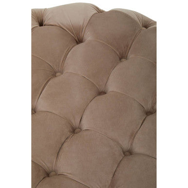 Orsina Suri Round Stool – Tufted Velvet Ottoman and Footrest