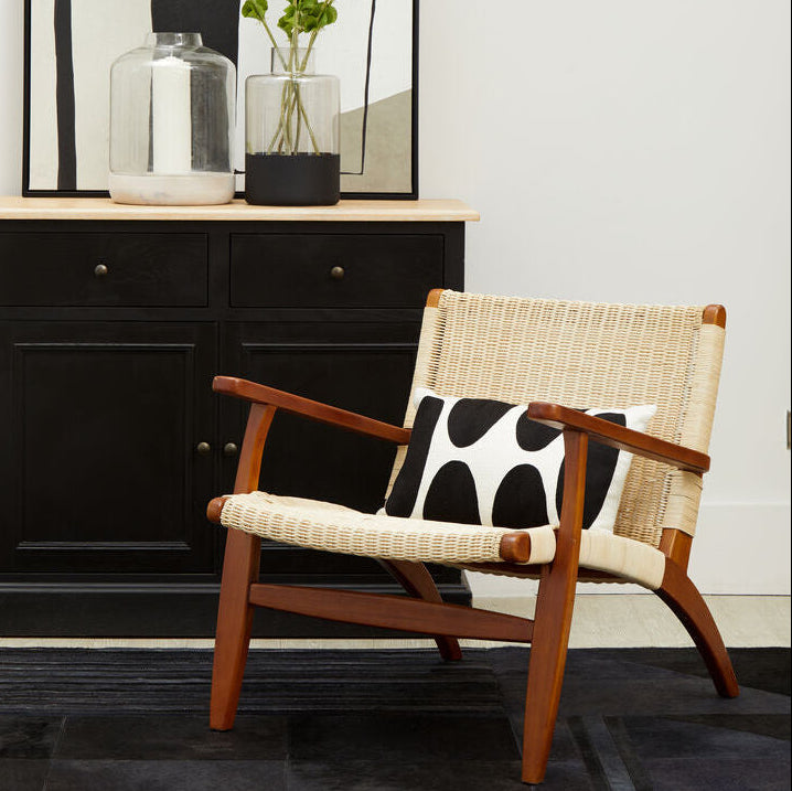 Orsina Java Woven Rattan Chair – Natural Boho Accent Seating
