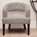 Orsina Regents Park Greek Key Cutout Lounge Chair – Black & White