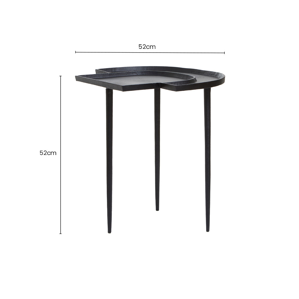 Orsina Simbolo Silver Side Table – Modern Metal Tray Top Accent Table