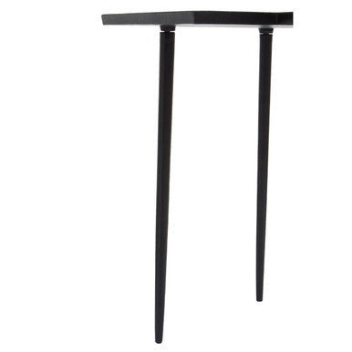 Orsina Simbolo Black Nickel Abstract Metal Side Table | Modern Frame