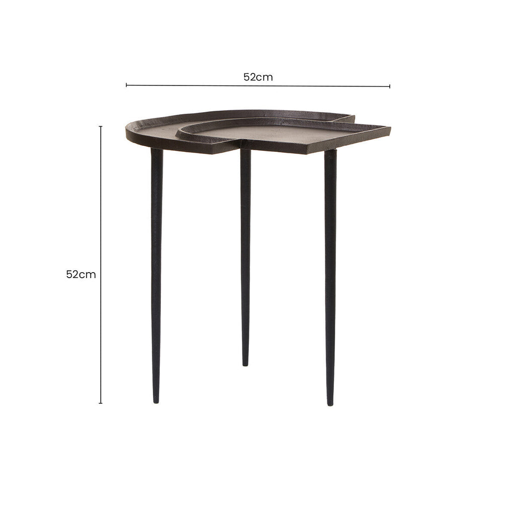Orsina Simbolo Bronze Abstract Side Table – Modern Aluminium Table