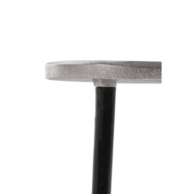 Orsina Simbolo Silver Side Table – Modern Metal Tray Top Accent Table