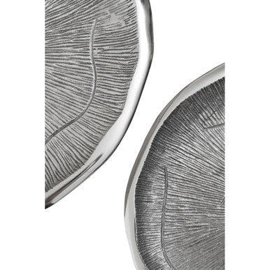 Orsina Silva Nesting Side Tables – Set of 2 Silver Oak & Black
