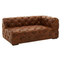 Orsina Hoxton Brown Leather Right Arm Modern Chesterfield Modular Sofa