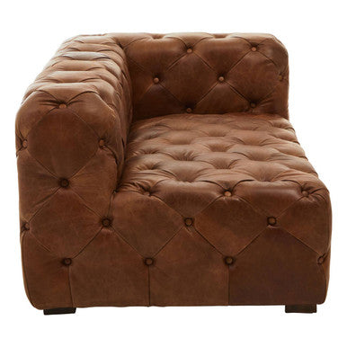 Orsina Hoxton Brown Leather Right Arm Modern Chesterfield Modular Sofa