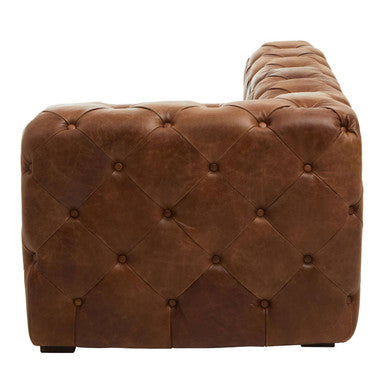 Orsina Hoxton Brown Leather Right Arm Modern Chesterfield Modular Sofa