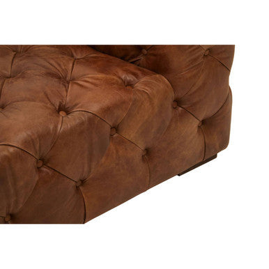 Orsina Hoxton Brown Leather Right Arm Modern Chesterfield Modular Sofa