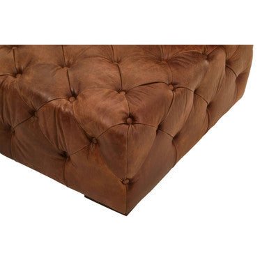 Orsina Hoxton Brown Leather Left Arm Modern Chesterfield Sofa