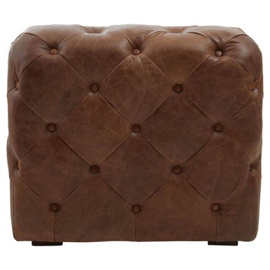 Orsina Hoxton Brown Leather Modern Chesterfield Modular Sofa Chair