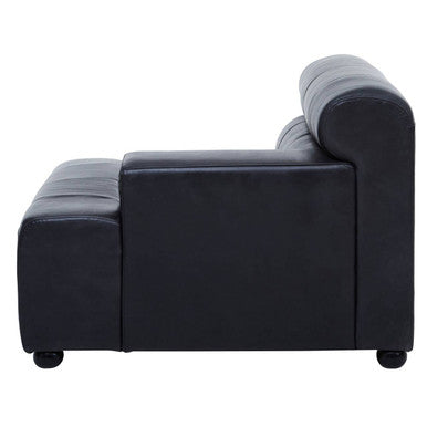 Orsina King Right Arm Modular Sofa – Antique Black Leather