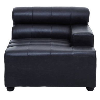 Orsina King Right Arm Modular Sofa – Antique Black Leather