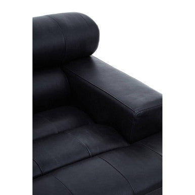 Orsina King Right Arm Modular Sofa – Antique Black Leather