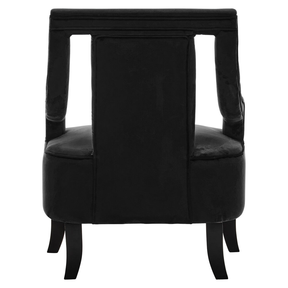 Orsina Faye Black Velvet Accent Chair | Mid-Century Modern Armchair