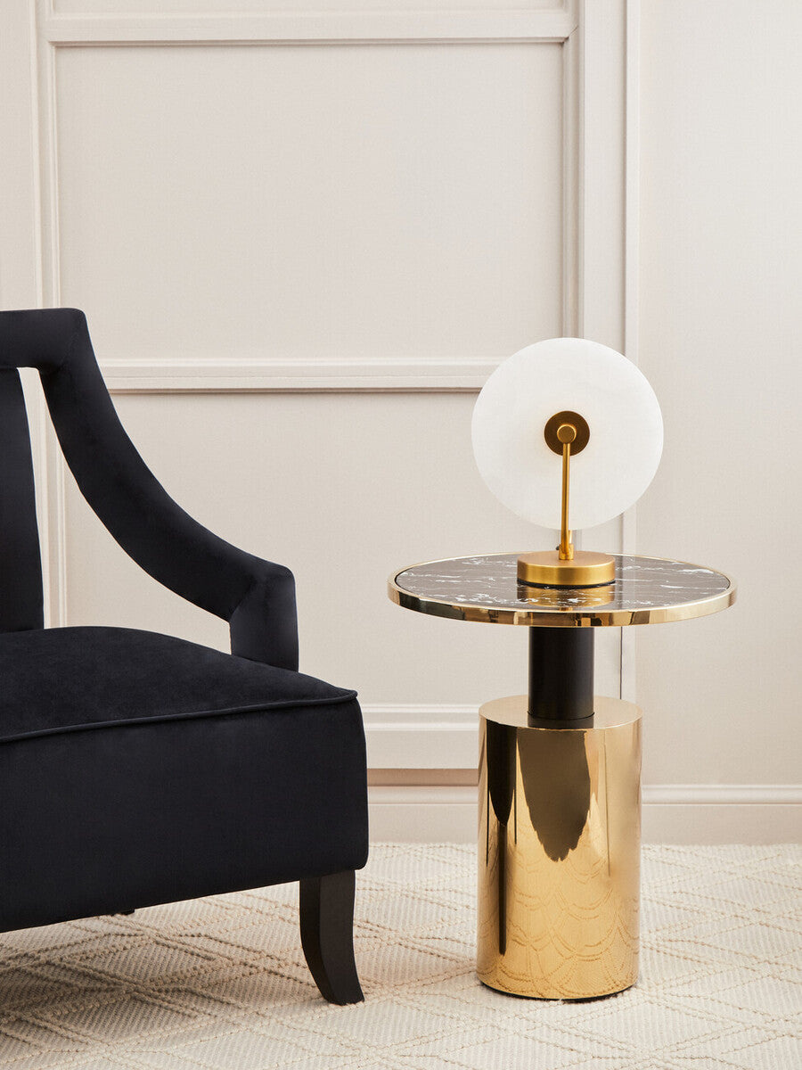 Orsina Faye Black Velvet Accent Chair | Mid-Century Modern Armchair