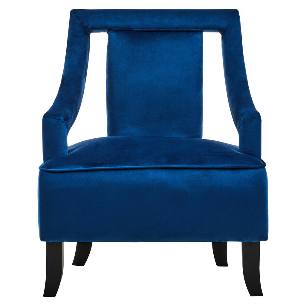 Orsina Faye Midnight Blue Velvet Accent Chair | Modern Lounge Seating