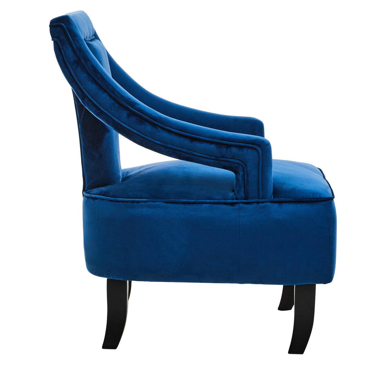 Orsina Faye Midnight Blue Velvet Accent Chair | Modern Lounge Seating