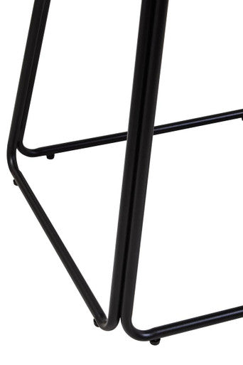 Orsina Imperia Round White Ceramic Marble Dining Table | Black Metal Base