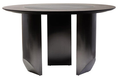 Orsina Imperia Round Dining Table | Eucalyptus Veneer & Lazy Susan