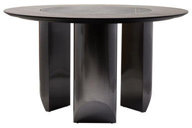 Orsina Imperia Round Dining Table | Eucalyptus Veneer & Lazy Susan