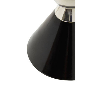 Orsina Jaipur Geometric Side Table – Black & Silver Stainless Steel