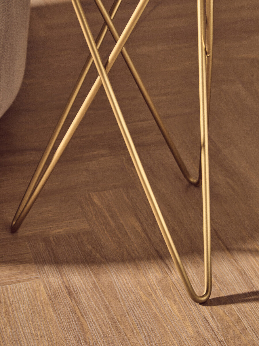 Orsina Jaipur Agate Side Table – Gold Trim & Hairpin Metal Legs