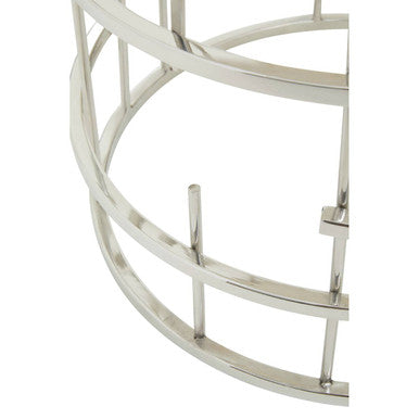 Orsina Jaipur Black Velvet Stool – Round Seat with Copper Metal Base