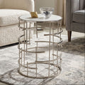 Orsina Jaipur Black Velvet Stool – Round Seat with Copper Metal Base