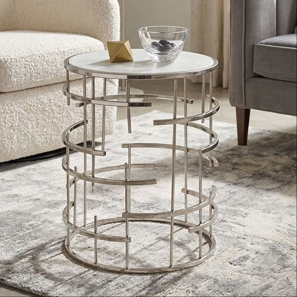 Orsina Jaipur Black Velvet Stool – Round Seat with Copper Metal Base